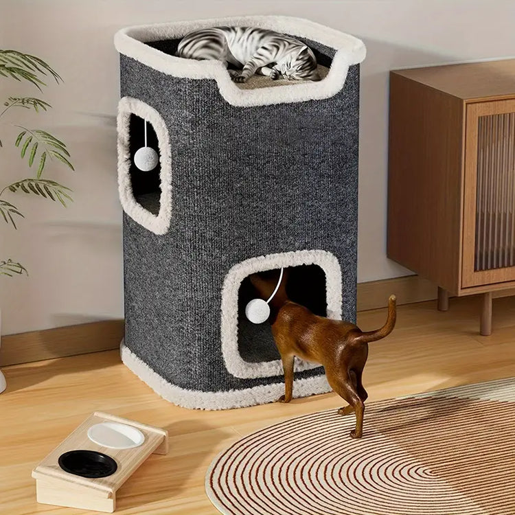Multi-Level Cat Villa